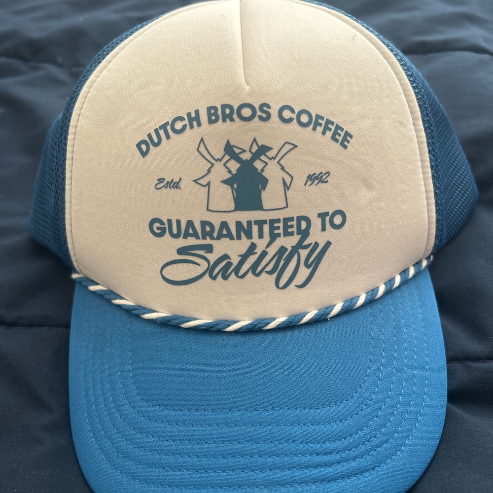 Dutch Bros Coffee Blue and Cream Trucker Hat